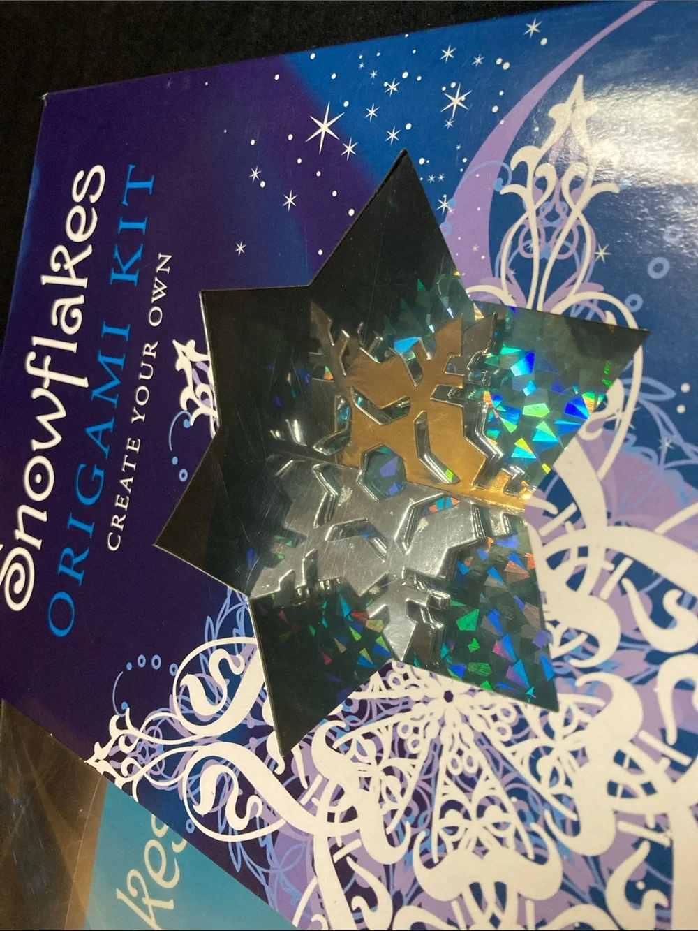 Snowflakes Origami Kit - Blue Snowflake Design